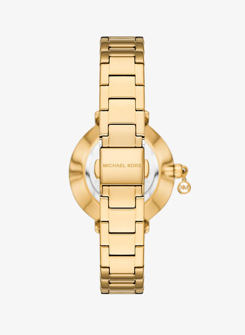 Michael Kors  Gold-Plated Metal Bracelet Analog Watch for Women | Best Price UAE