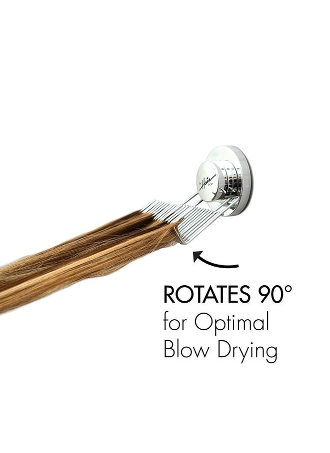 The Hair Shop Hair Extension Style Mate ; Portable Holding Caddy That Stores Washes Styles And Secures 100% Human Hair Extensions Works For Clipins Halos Wefts  - Image 4