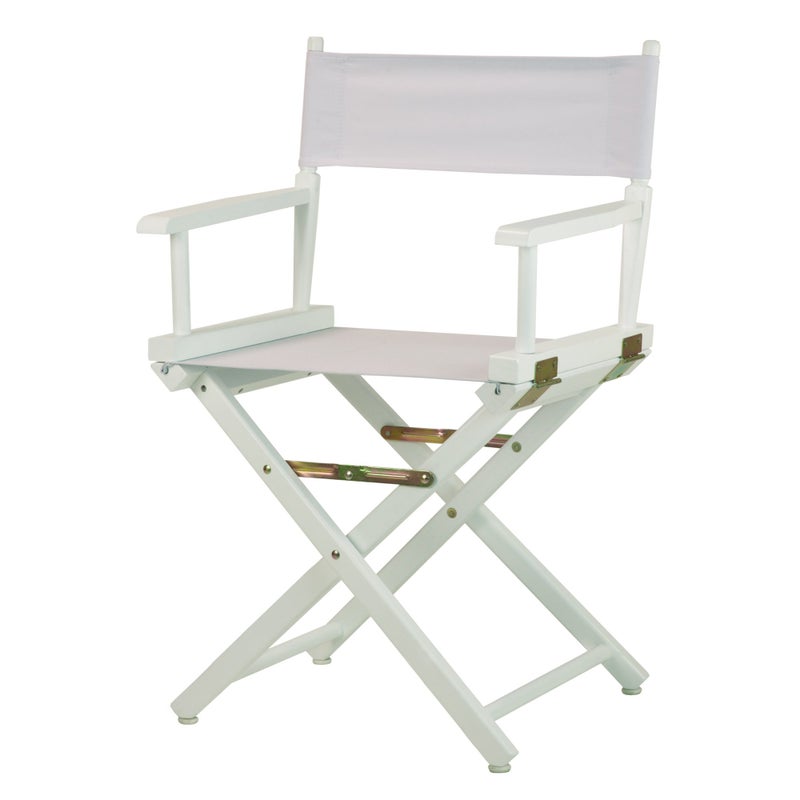 Casual Home 18 Directors Chair White Frame with White Canvas