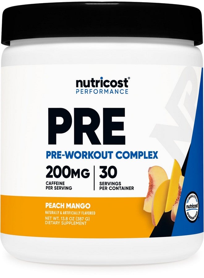 Nutricost Pre-Workout Complex Powder (30 Servings, Peach Mango) - Pre-Workout Supplement with Beta-Alanine, Taurine & Amino Acids - Image 1