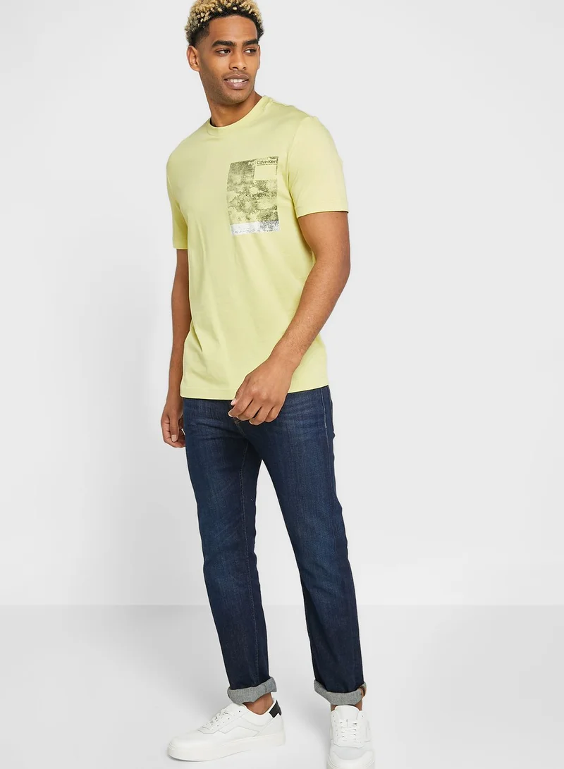 CALVIN KLEIN Elementa Photo Print Crew Neck T-Shirt