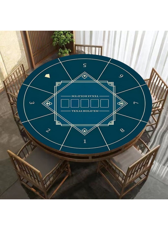 Square Round Texas Hold'em Tablecloth Special Table Mat For Chess And Card Room Playing-Color:Crystal Velvet 120*120cm-Pattern:FH-1000  - Image 1
