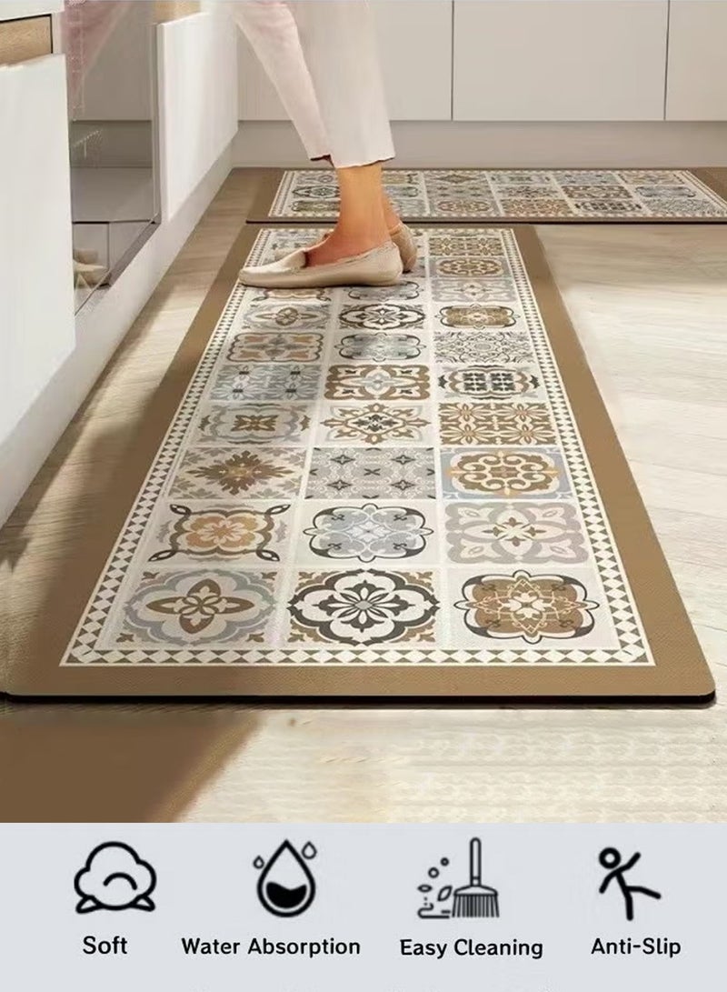 Kitchen Mat, 45 x 150cm Non-Slip Soft Standing Mat – Quick Drying, Easy to Clean & Cut, Water Absorbent Floor Runner Rug for Kitchen, Laundry, Sink Area, Bathroom – Ideal for Families & Seniors - Image 1