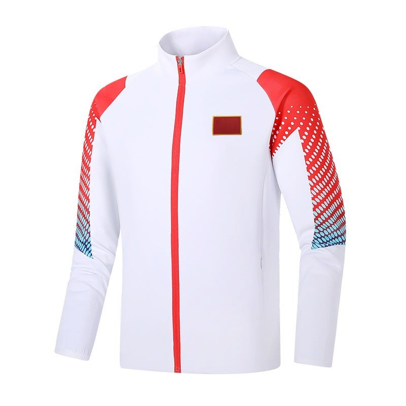 Chinese Team Long Sleeve Sports Jacket Male And Female Martial Arts Sports Student Coaches Group Training Suit Top Printing - Image 1