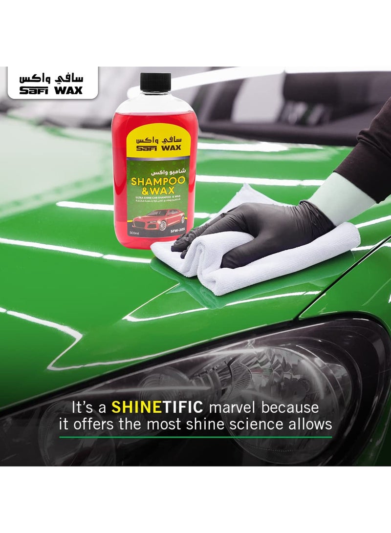 Safi WAX Car Shampoo Wax Ultra Shine Car Washing Shampoo Wax 500ml Keep Car Clean Shine SAFI WAX SFW205  - Image 2