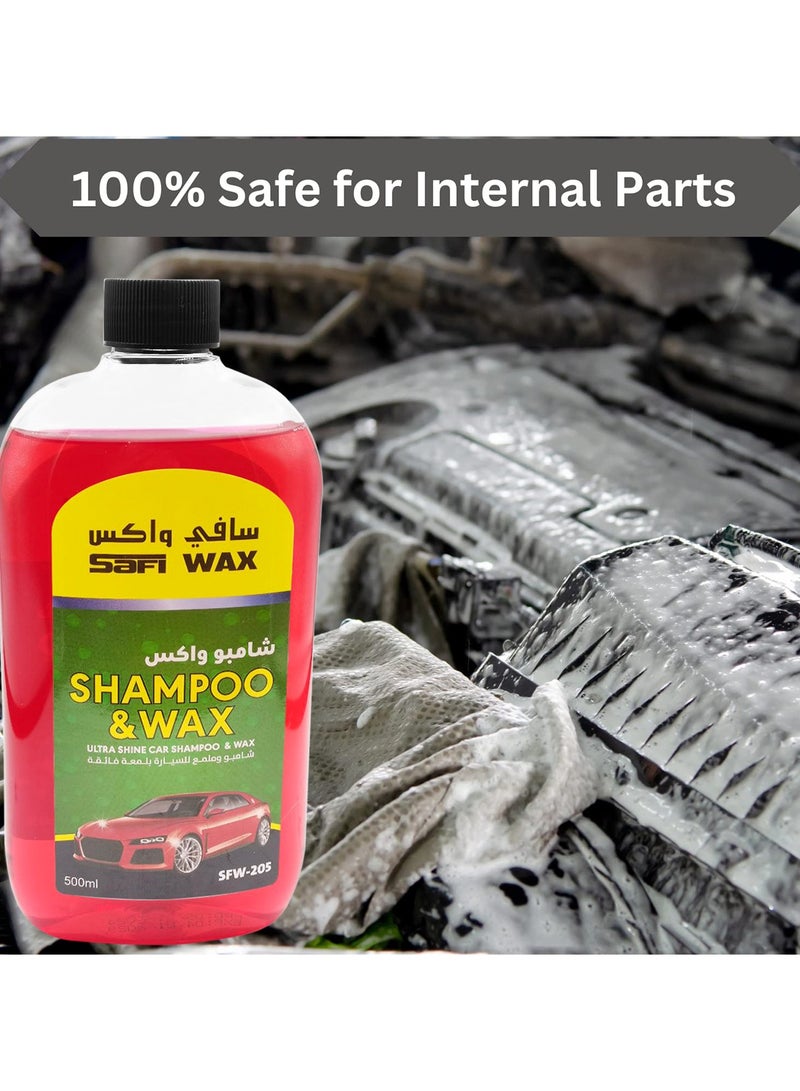 Safi WAX Car Shampoo Wax Ultra Shine Car Washing Shampoo Wax 500ml Keep Car Clean Shine SAFI WAX SFW205  - Image 4