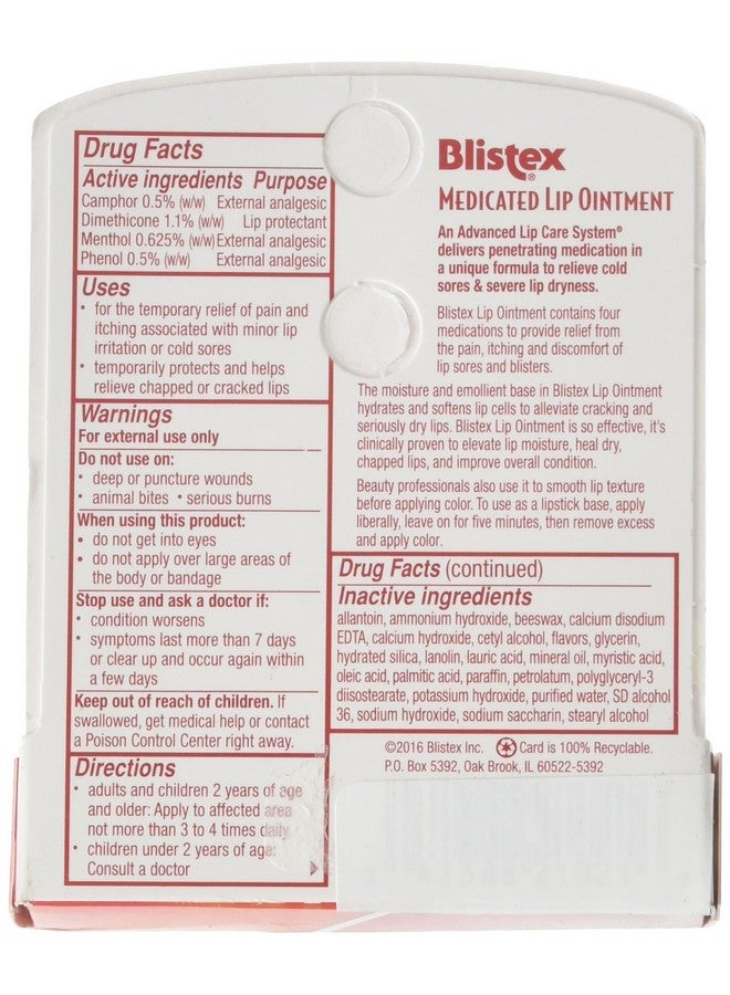 Blistex Medicated Lip Ointment 0.21 Oz (Pack Of 6) - Image 2
