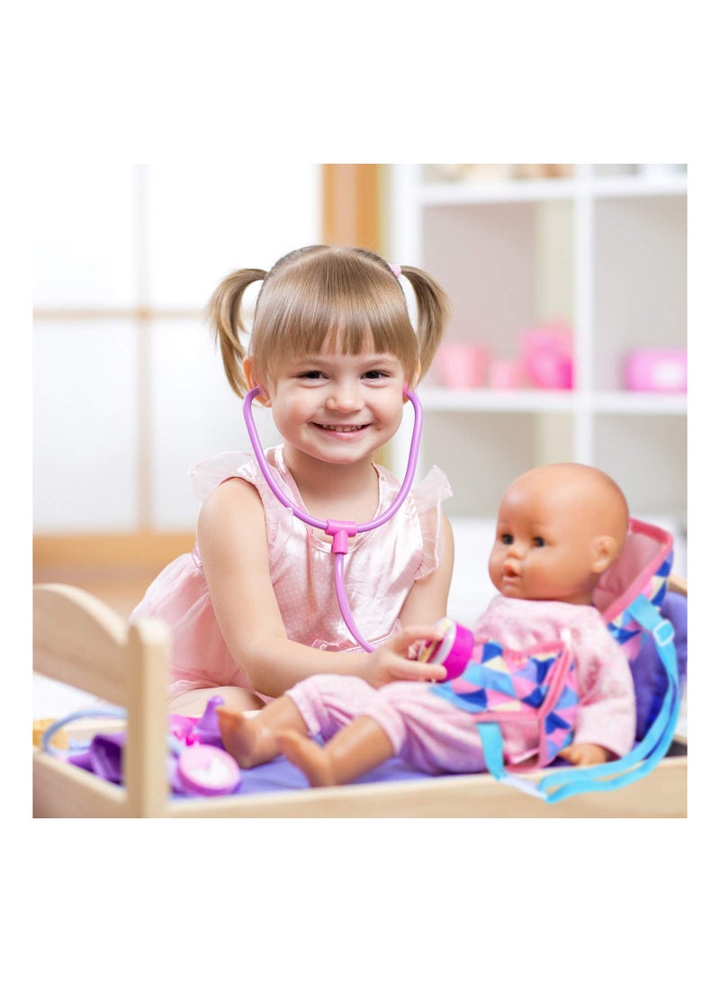 Y&D 2 Pieces Baby Doll Carrier Backpacks Portable Bags Front Storage with Straps Accessories Fit for Dolls from 14 to 18 Inches (Geometry and Heart Style)  - Image 4