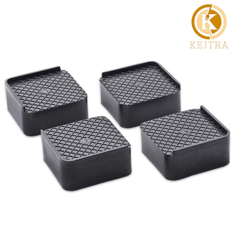 KEJTRA KEJTRA Washer Dryer Anti Vibration Pad with Suction Cup Feet Fridge Washing Machine Feet Pads Leveling Feet Anti Walk Pads Shock Absorber Furniture Lifting Base4 PieceMulticolour  - Image 3