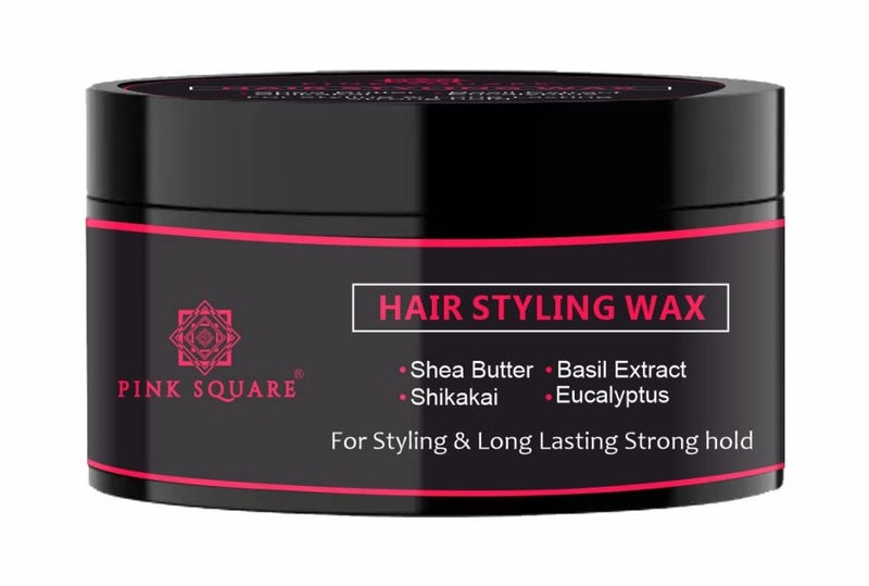 Pink Square Hair Wax for Men  Matte Finish  Hair Style Shine  Extra Strong Hold Styling Hair Wax Pack of 1 of 50 grams - Image 1