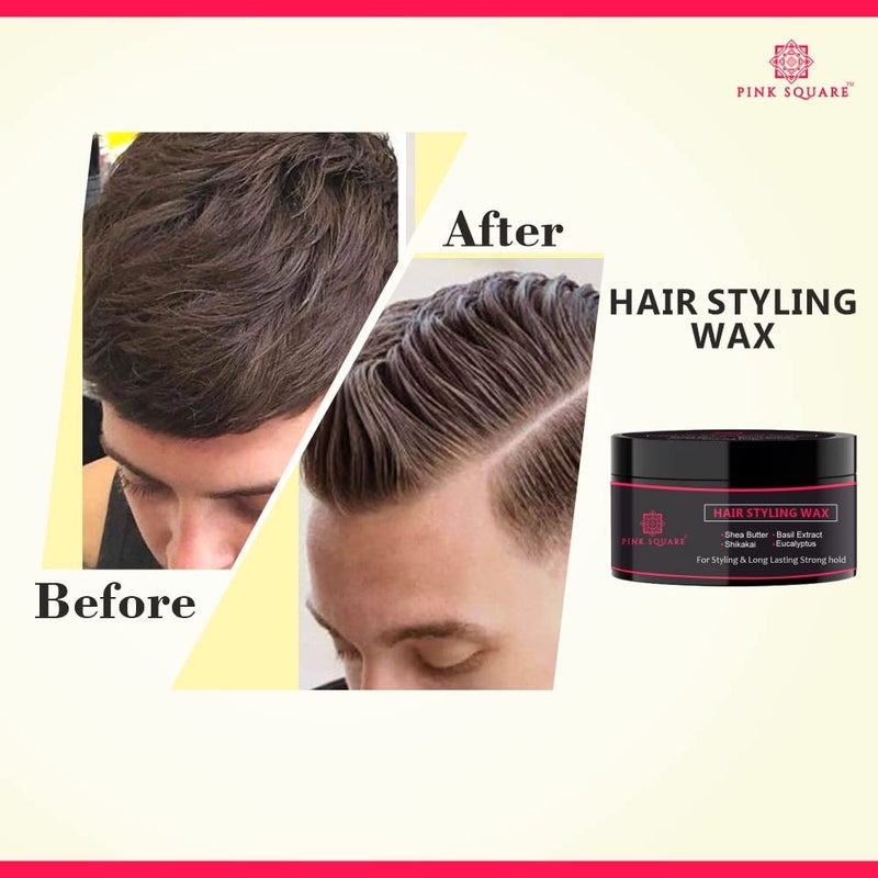Pink Square Hair Wax for Men  Matte Finish  Hair Style Shine  Extra Strong Hold Styling Hair Wax Pack of 1 of 50 grams - Image 5