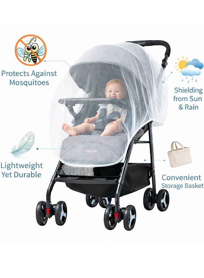 يحب عربة أطفال، عربة خفيفة الوزن ومحمولة مزودة بشبكة للبعوض، قابلة للطي بيد واحدة، مزودة بحزام أمان بخمس نقاط، ومسند ظهر ومسند قدم قابلين للتعديل، مثالية للسفر الجوي، باللون الرمادي. - Image 3