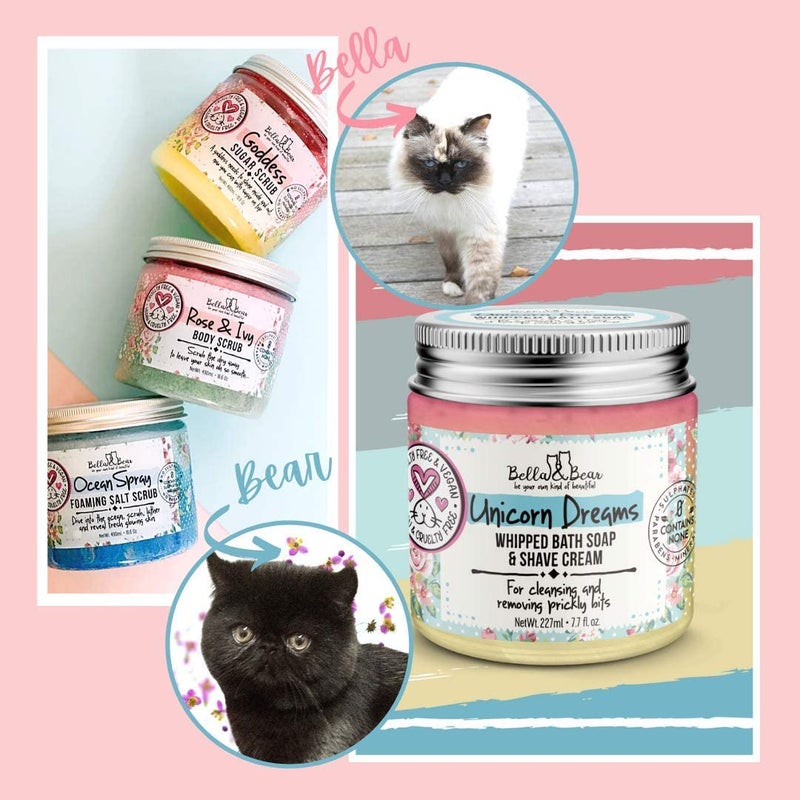 Bella and Bear Bella & Bear Unicorn Dreams Whipped Bath Soap, SLS Free, Paraben Free, Cruelty-Free, Vegan Body Wash And Shave Cream, 6.7oz mango & pineapple with a hint of vanilla - Image 5