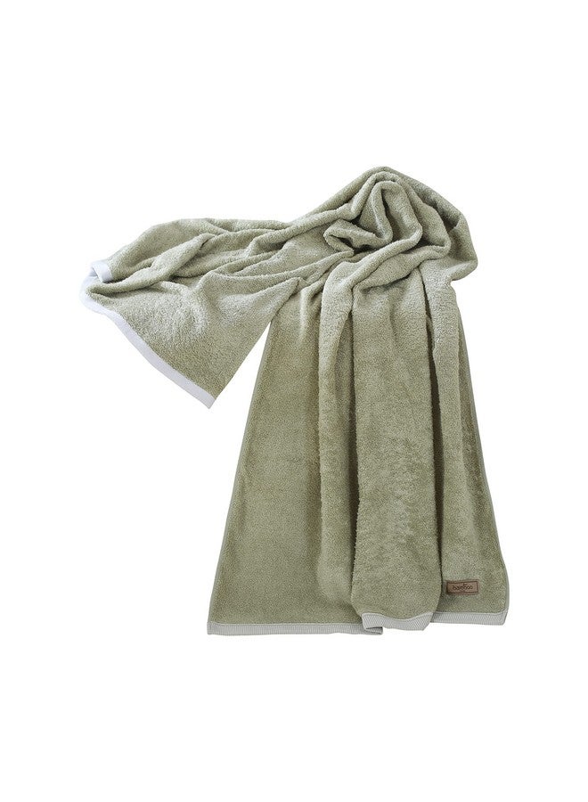 SPREAD SPAIN Bamboo Towels for Bath, Towels for Bath Large Size, Bamboo Bath Towel High Absorbent & Soft, 360 GSM, 1 Piece Bath Towel for Men/Women, 70 cms x 150 cms - Olive - Image 4