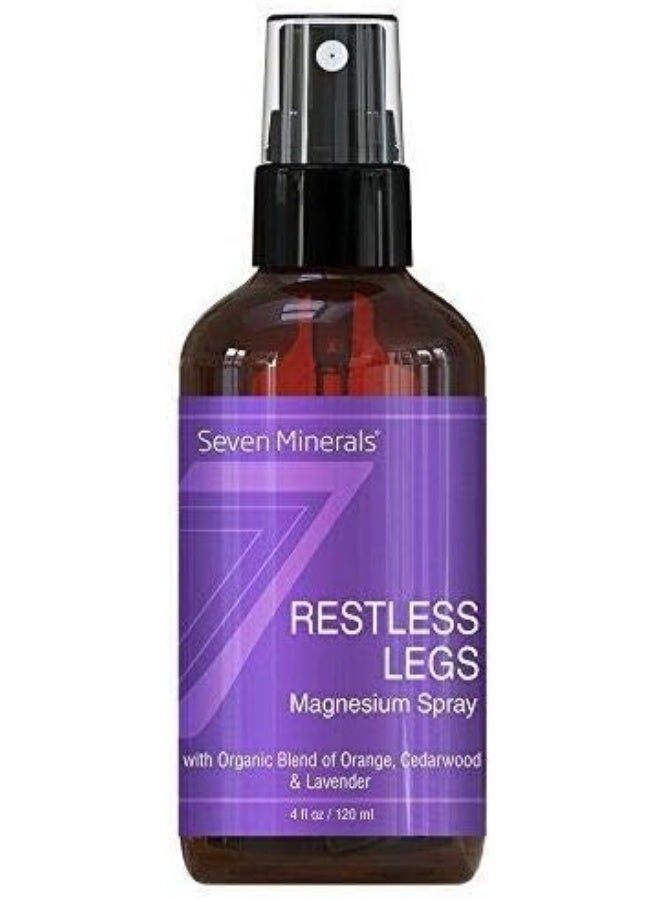 Seven Minerals Restless Leg Syndrome Treatment & Cramp Pain Relief Magnesium Chloride Oil Spray