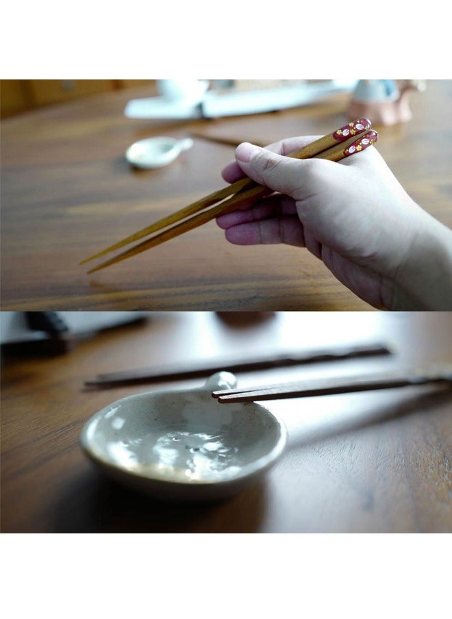 SOWUGI 2 Pair Natural Wooden Chopsticks Sets Reusable Classic Style Chop Sticks  - Image 5