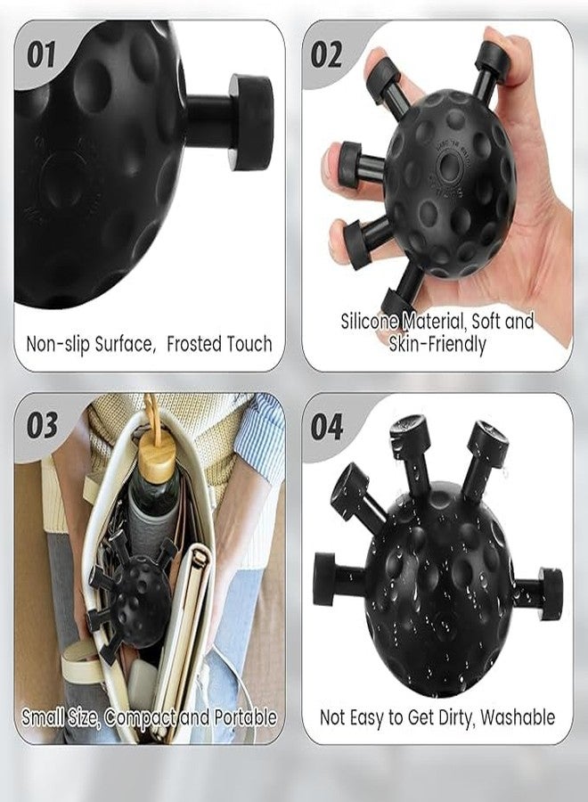 LAYZOO Hand Grip Strengthener,Ultimate Finger Exerciser Strength Trainer Exercise Ball Hand Strengthener Hand Balls Workout Equipment for Men & Women (Black) - Image 5