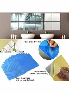 16 Pcs Acrylic Mirror Tiles Sheet Adhesive Wall Flexible Self Non Glass for Bathroom, Bedroom Dresser Kitchen - pzsku/Z28277FB336887CC7584BZ/45/_/1679982649/9dea3ead-1045-4441-ab28-226c70c68080