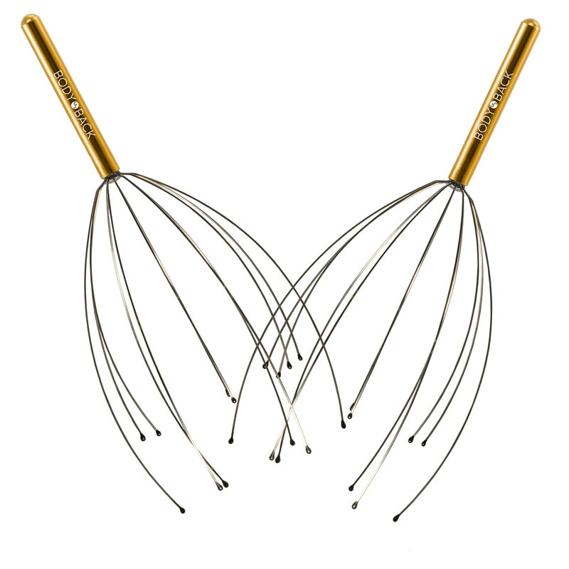 Body Back Scalp Massager Head Scratcher Manual Head Massager for Stress Relief Relaxing Scalp Scratcher Tingler for Gentle Hair Stimulation 2 Pack Color Varies