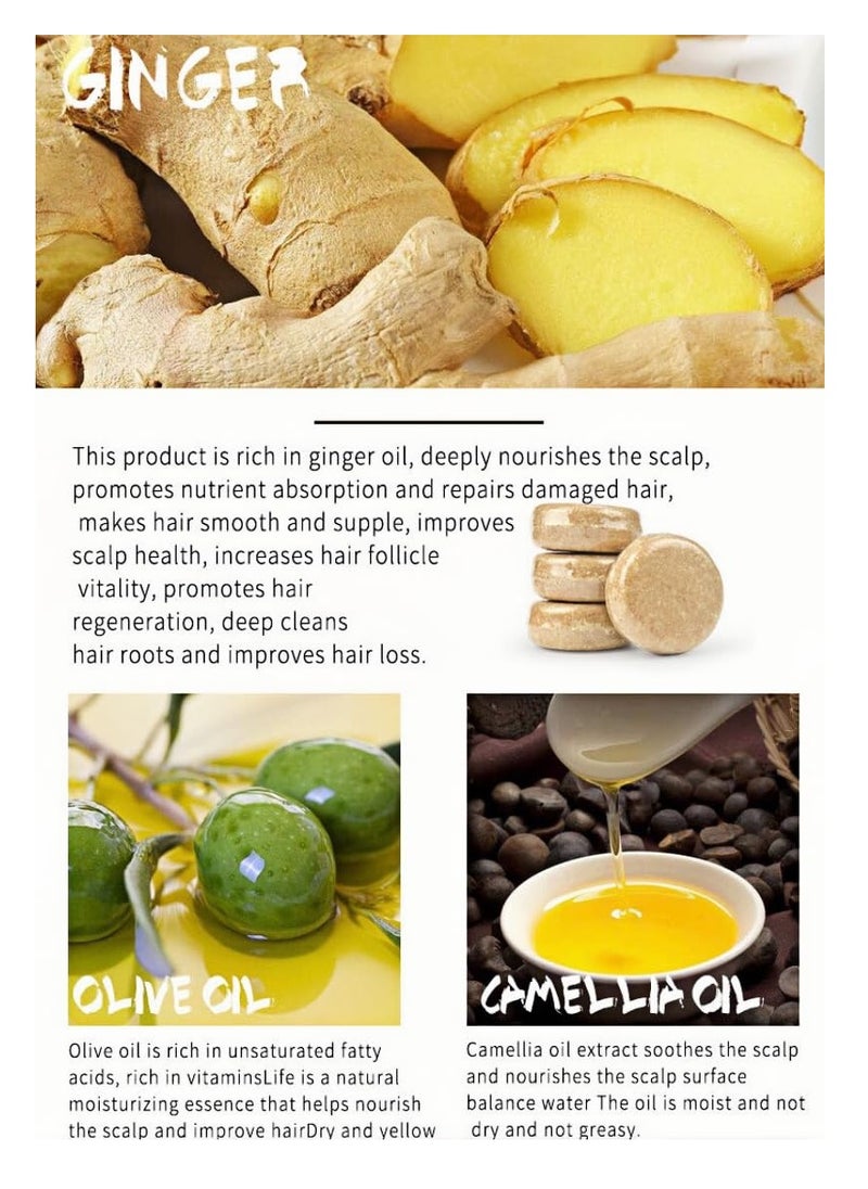 Nicimisey - Ginger Hair Regrowth Shampoo Bar,Anti-Hair Loss Hair Natural Organic Ginger Shampoo Bar, Ginger Bar Shampoo Soap Promotes Hair Growth Cleansing, Treats Dry and Sensitive Scalp - Image 1