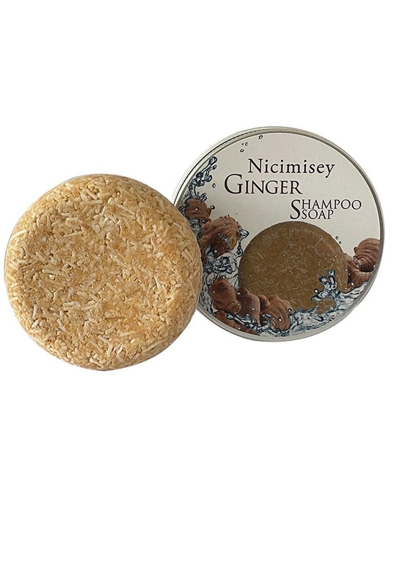 Nicimisey - Ginger Hair Regrowth Shampoo Bar,Anti-Hair Loss Hair Natural Organic Ginger Shampoo Bar, Ginger Bar Shampoo Soap Promotes Hair Growth Cleansing, Treats Dry and Sensitive Scalp - Image 1