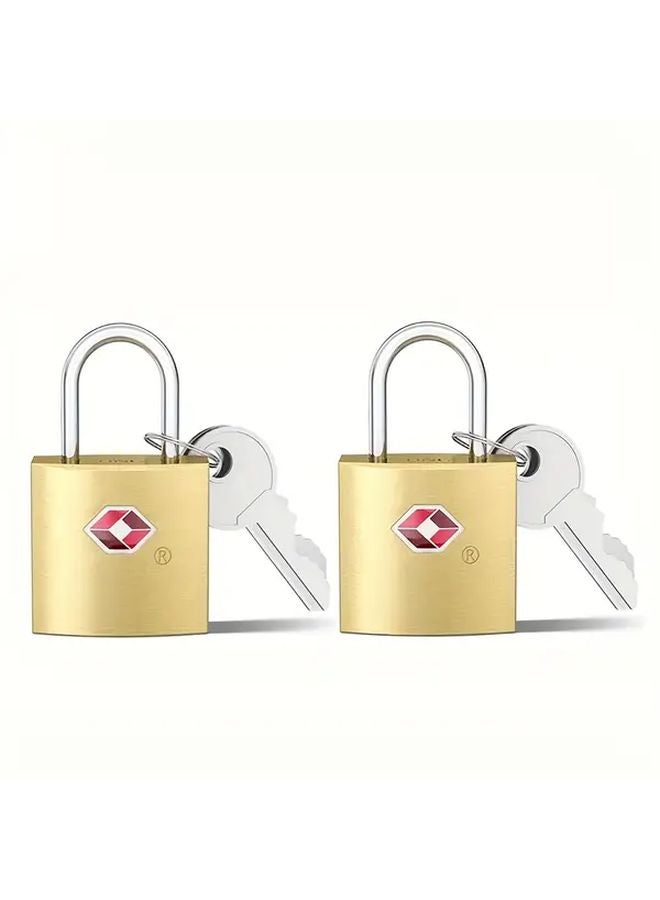 2 TSA Approved Travel Luggage Locks With Keys Compact Anti Theft Security For Suitcases - Image 4
