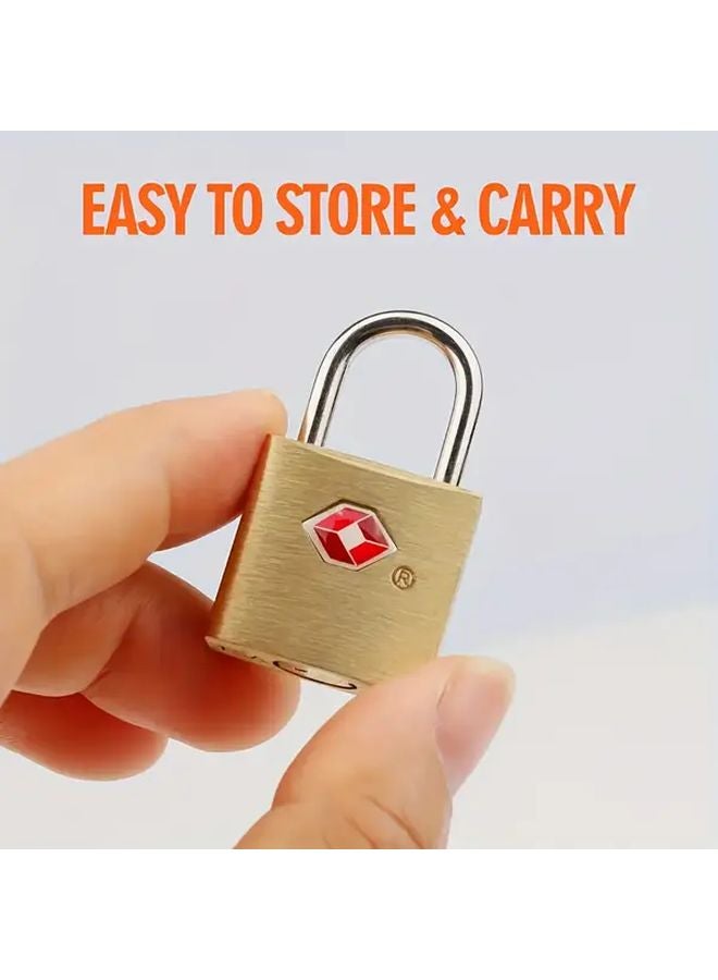 2 TSA Approved Travel Luggage Locks With Keys Compact Anti Theft Security For Suitcases - Image 5