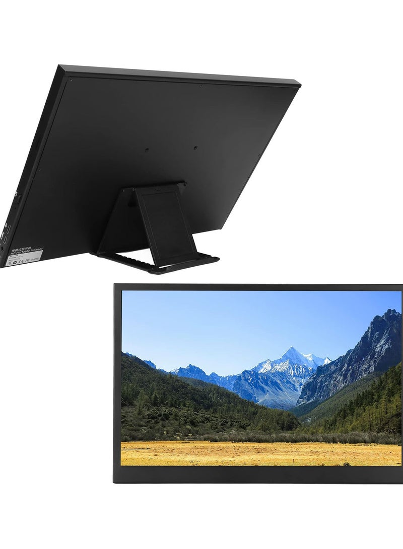 GGOOT Portable Monitor, 15 inch Second Dual Computer Display with Speaker and Stand, IPS FHD Travel Screen Second Extender Mobile Double Monitors for Laptop PC Phones Tablet and Gaming  - Image 1