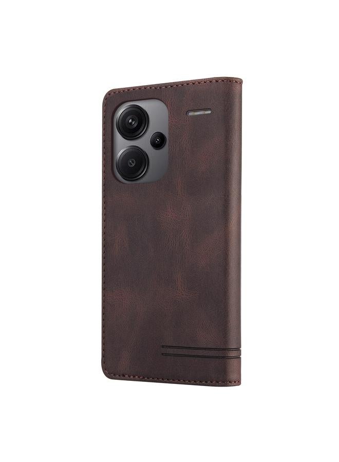 erorex Case For Xiaomi Redmi Note 13 Pro+ Skin Feel Anti-theft Brush Horizontal Flip Leather Case with Holder - Image 3