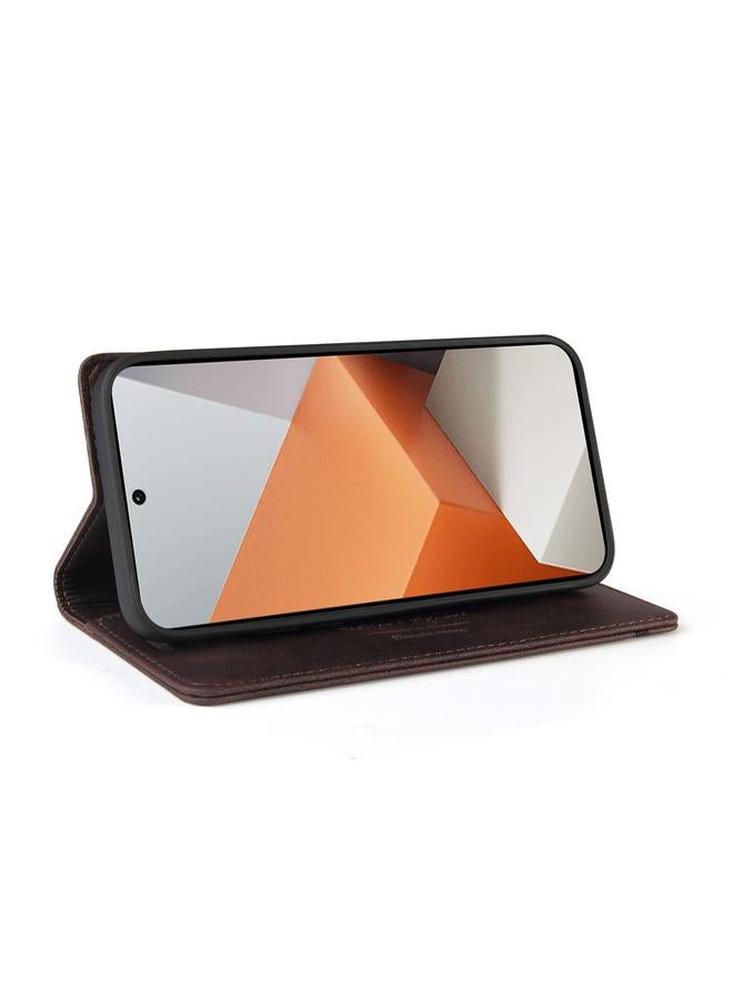 erorex Case For Xiaomi Redmi Note 13 Pro+ Skin Feel Anti-theft Brush Horizontal Flip Leather Case with Holder - Image 5