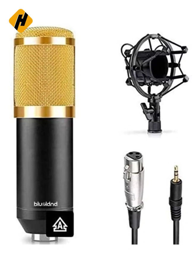 HuHa Microphone,Live Sound Card & BM800 Suspension Microphone Kit Broadcasting Recording Condenser Microphone Set Intelligent Volume Audio Mixer Sound Card for Computer PC Live Sound  - Image 2