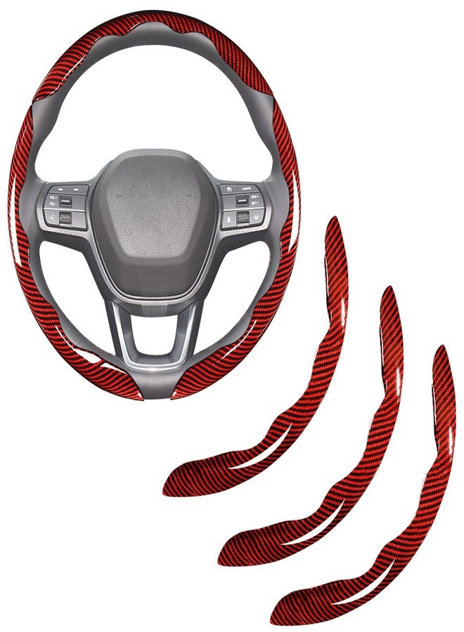 Aimato Carbon Fiber Steering Wheel Covers 3 Piece Clip on Steering Wheel Cover - Image 1