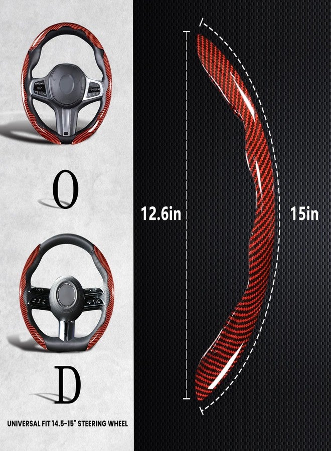 Aimato Carbon Fiber Steering Wheel Covers 3 Piece Clip on Steering Wheel Cover - Image 4