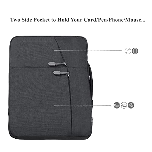 Megoo 10inch Laptop Sleeve Case for Microsoft Surface Go 4/3/2 10.5", Samsung Galaxy Tab A9+/A8/S9 11"/S9 FE 10.9", iPad Pro 11"/Air 10.9",Carry Case with Handle for 9"-11" Chromebook Tablet(Black) - Image 3