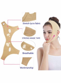SYOSI Facial Slimming Strap, Face Lifting Belt Pain-Free Anti Wrinkle Face Band, Double Chin Reducer Bandage, Breathable Ultra-thin Soft Face Belt Chin Remover, V Face Mask Partner  - Image 2