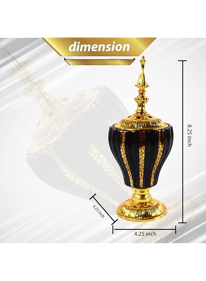 erorex D Lc Electric Incense Burner Oud Bakhoor Burner For Office And Home 2 Years Warranty Gold Black Dlc 32700  - Image 2