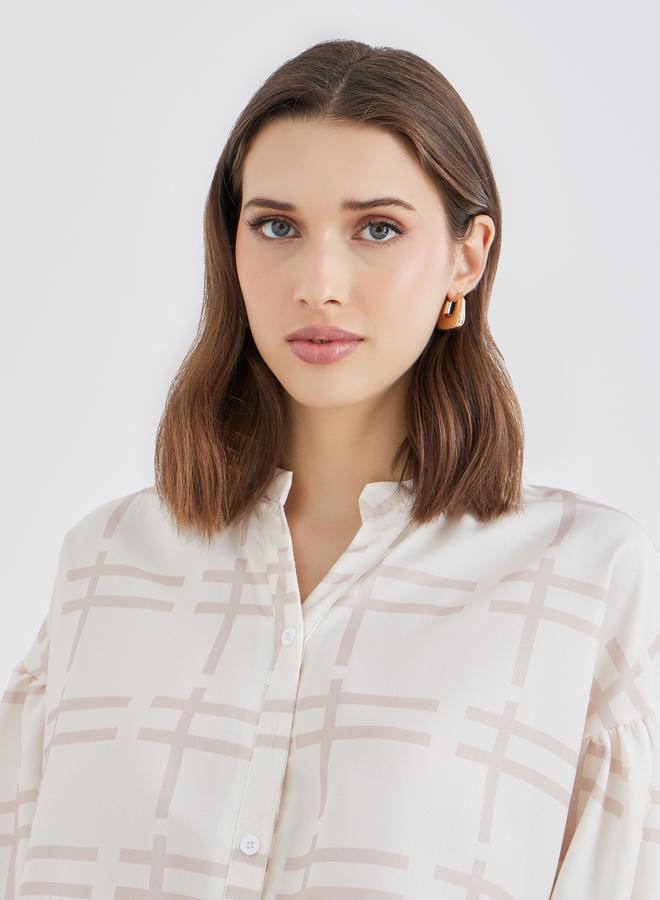 تايك تو بلوزة بأكمام قصيرة وأزرار غلق - Image 3