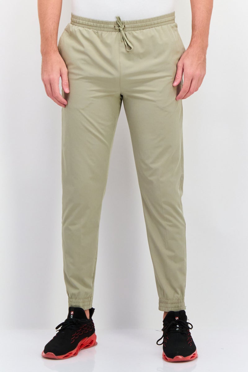 Layer 8 Men Sportswear Fit Running Sweatpants, Khaki - Image 1