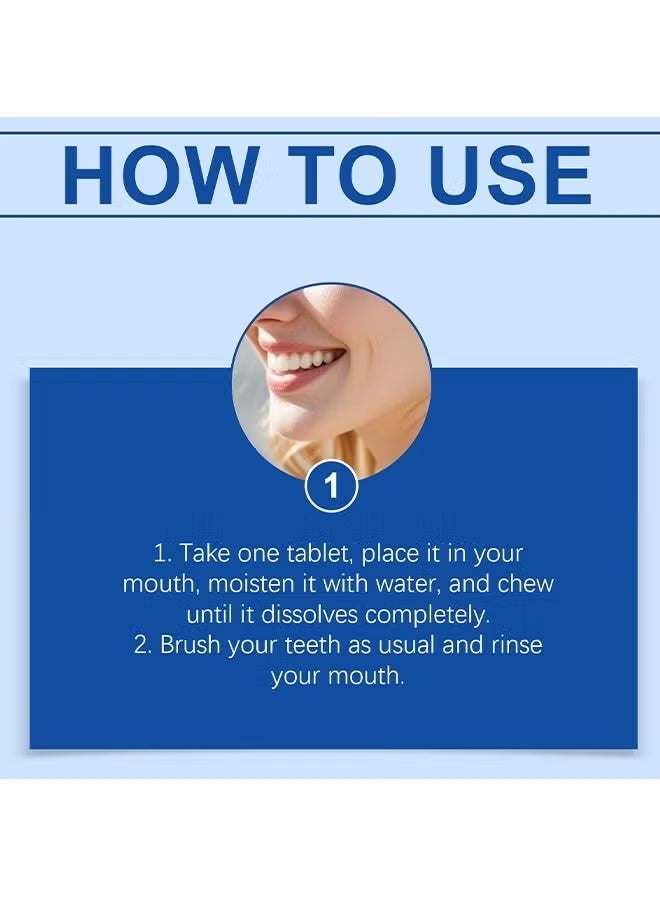 Feimuko Mouth Rinse Tablets Clean Teeth Long-Lasting Freshness | Portable Travel Pack No Need to Rinse Fresh Breath | Post-Meal Oral Care Portable Candy Tablets Suitable for Office and Travel - Image 4