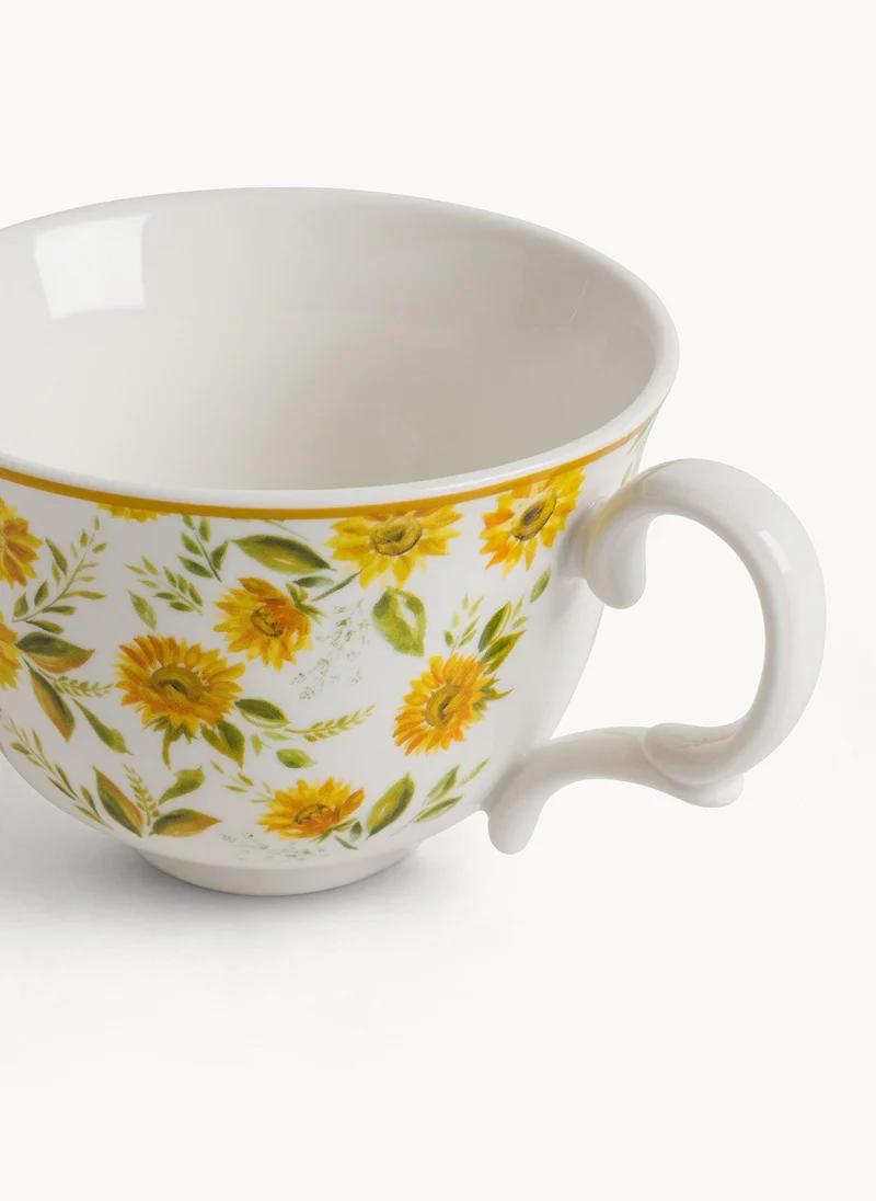 سيمبلي كيتشن Sunflower Bone China Breakfast Cup Elegant Drinkware