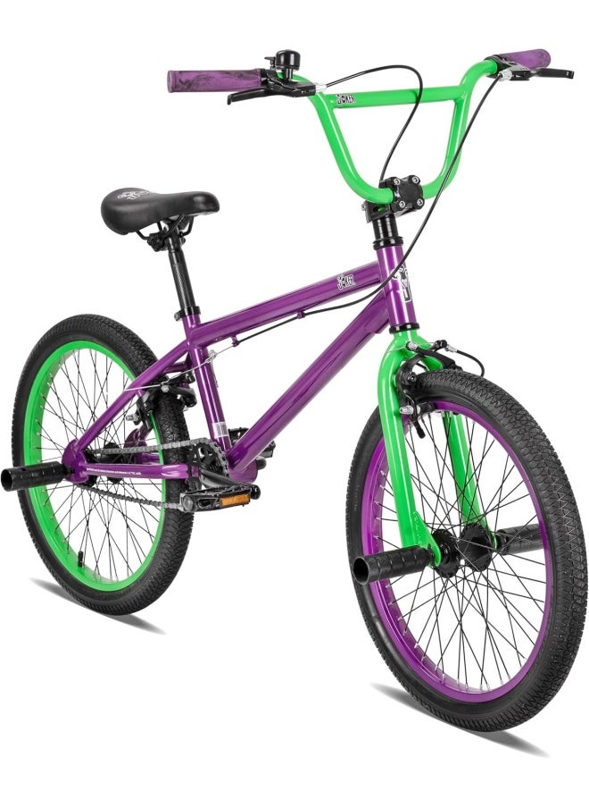 Spartan 20" Joker BMX Bicycle Line for Kids - Youth and Beginner-Level to Advanced Adult Riders - 20-Inch Wheels - Steel Frame - Pruple Colors  - Image 1