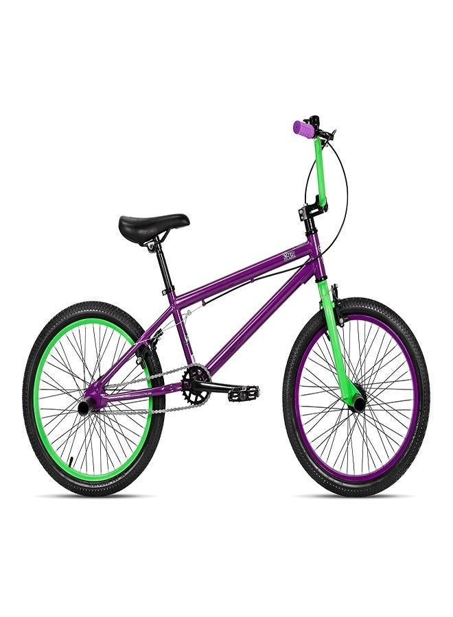 Spartan Joker BMX 20-Inch Bike | 20 Inch Wheel Size | Single Speed | Adjustable Seat | Purple Color - Image 1