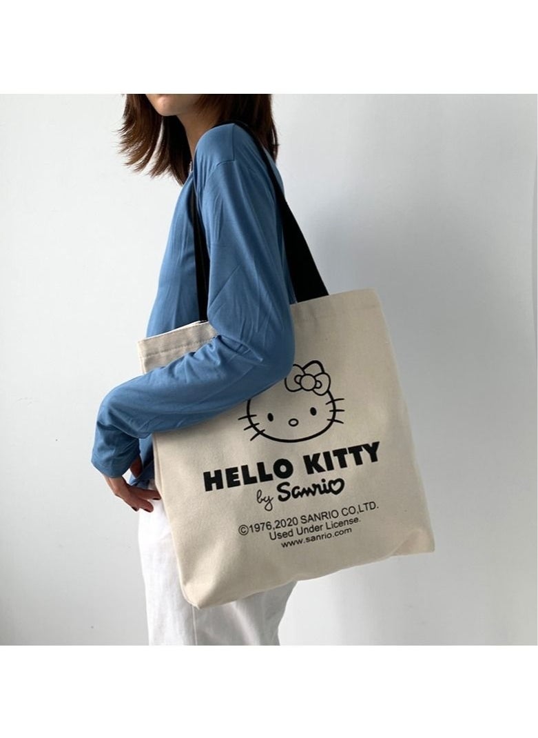 Generic hello kitty Canvas Women Shoulder Bag Ladies Fashion Shopping Hand Bags Cute Anime Cartoon Tote Bags  - Image 3