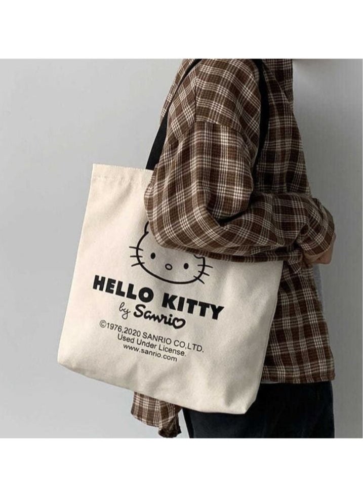 Generic hello kitty Canvas Women Shoulder Bag Ladies Fashion Shopping Hand Bags Cute Anime Cartoon Tote Bags  - Image 4
