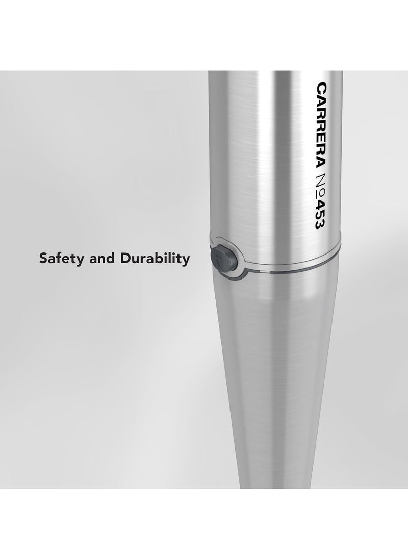 Carrera CARRERA 1000W Stick Blender, 4-in-1 Hand Blender & Grinder – Stainless Steel, Full Copper DC Motor, Turbo, LED Display, For Soups, Smoothies, Chutneys, Baby Food – CRR453, 2-Year Warranty  - Image 4