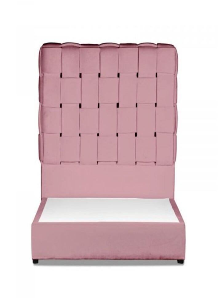 هاوس ون نارا| هيكل سرير من المخمل 140x200 سم - زهري فاتح - Image 3