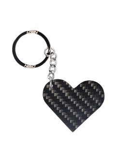 Real Carbon Fiber Keychain Twill Heart Shape