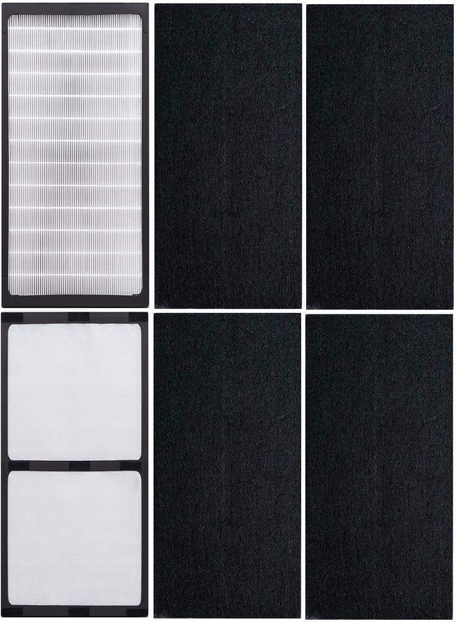 Omaeon 2 Pack Replacement Filters - D for Idylis - IAF-H-100D - Air Purifier AC-2118, AC-2123, IAP-10-280, 1AP10280, Includes 2 x Idylis Hepa and 4 x Carbon Pre-Filters - Image 1