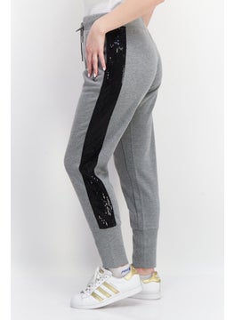 Juicy Couture Women Drawstrings Wide Cuff Brand Logo Jogger Pants, Grey  - Image 3