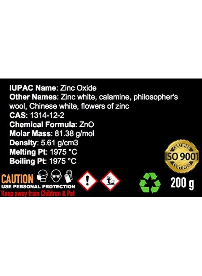 Cero ® Zinc Oxide 99% Pure [Zno] Cas: 1314-12-2 (200G) - Image 2